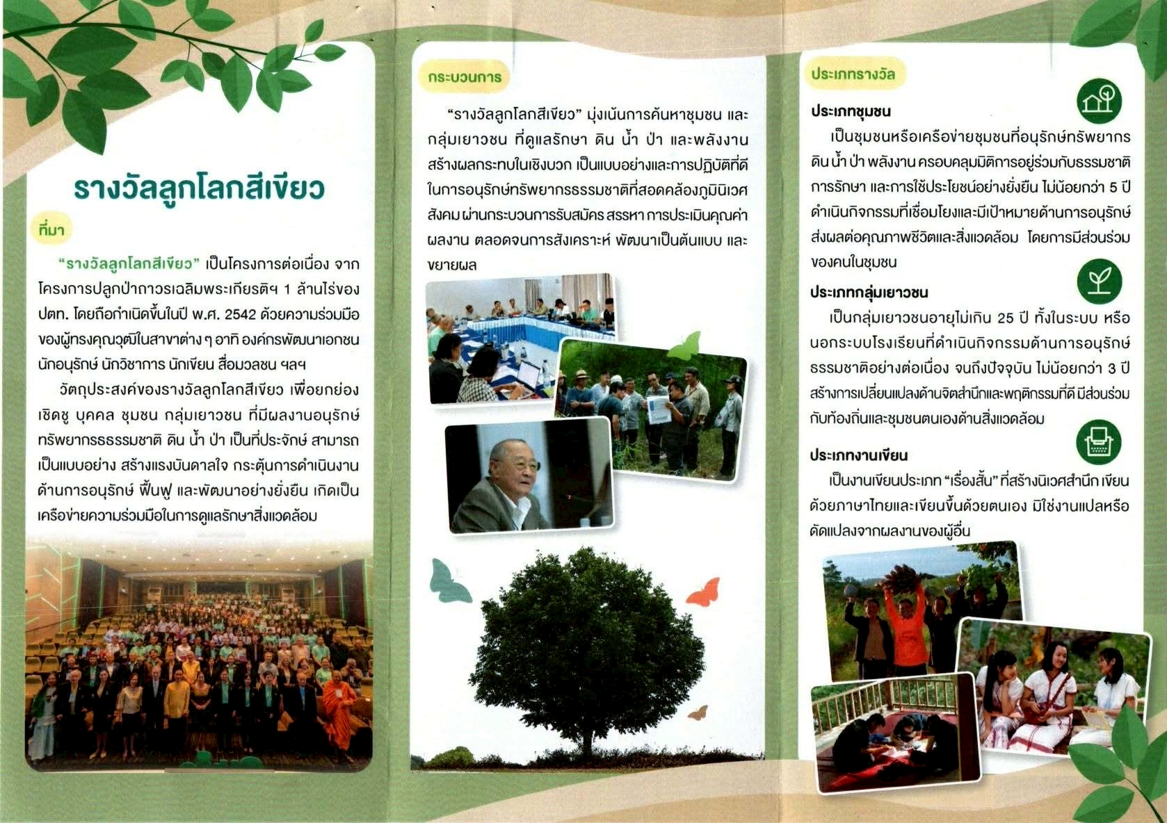 สพอ.ท่าเรือ:  ประชาสัมพันธ์การรับสมัครรางวัลลูกโลกสีเขียว ครั้งที่ 25 